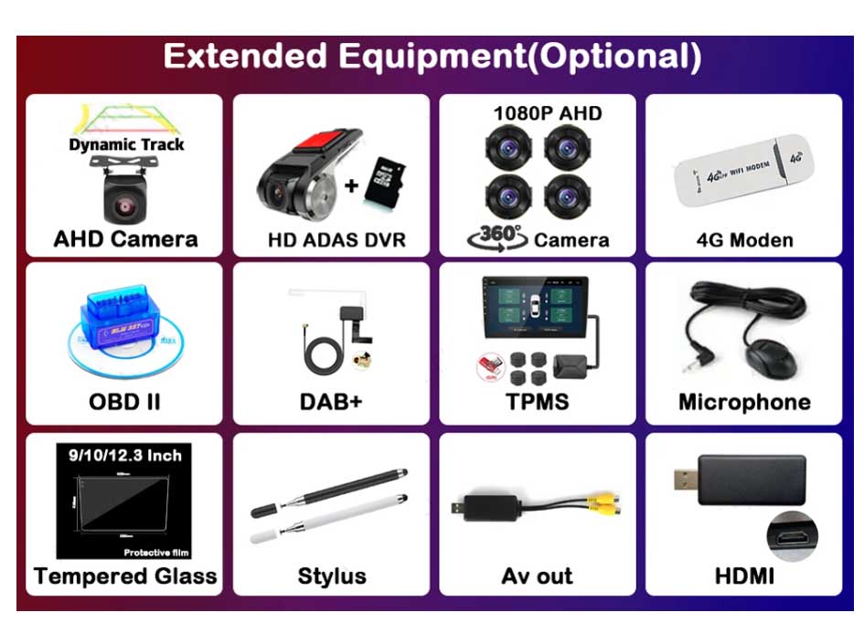 Car Accessories In India - ملحقات مشغل الوسائط المتعددة للسيارة مع