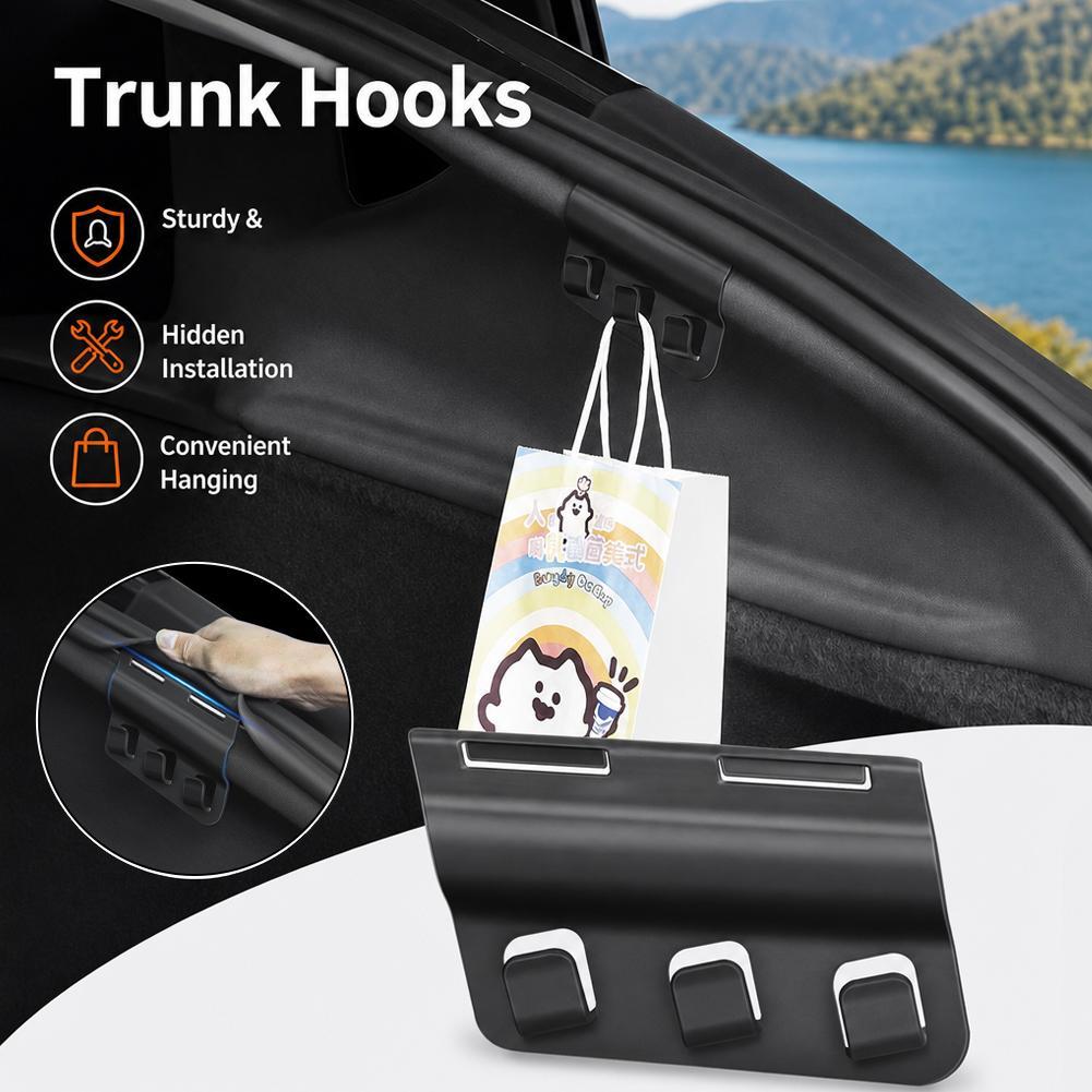 Car Accessories Shop - خطافات تخزين خلفية مخفية لسيارة تسلا